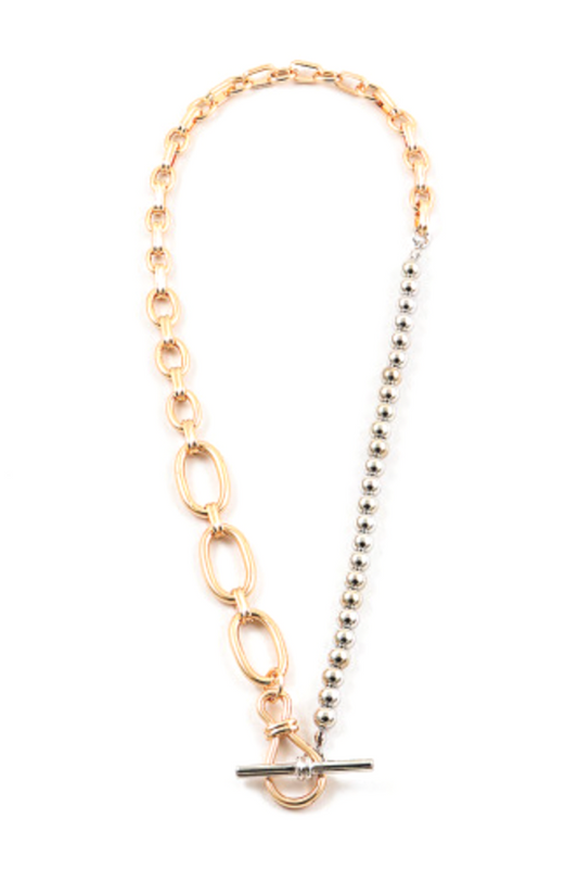 Chunky Toggle Ball & Chain Necklace