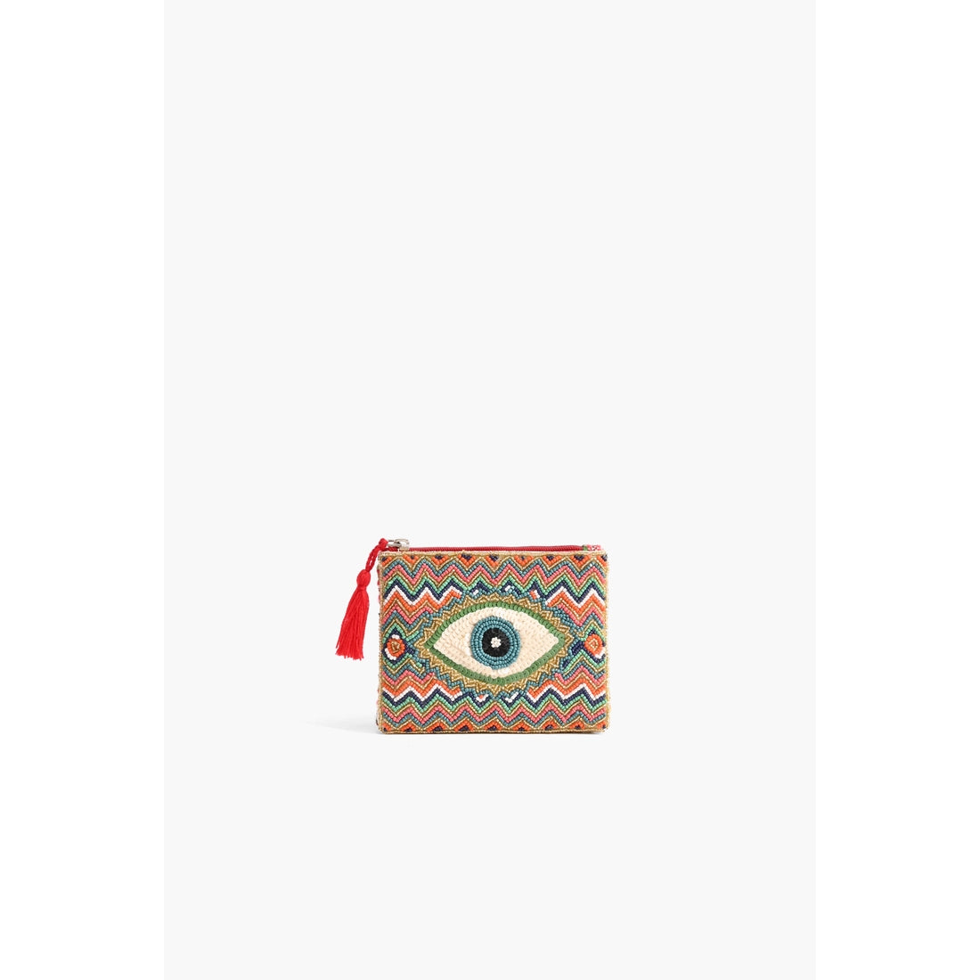 America & Beyond Embellished Evil Eye Coin Bag