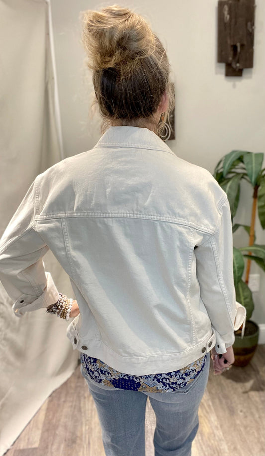 Free People Jolene Trucker Denim Jacket