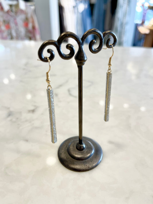 Leaf Crystal Charm Earrings — Santa Fe Momma Boutique