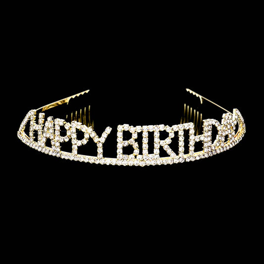 Happy Birthday Rhinestone Headband