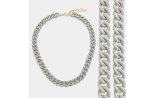 Enamel Curb Chain Necklace