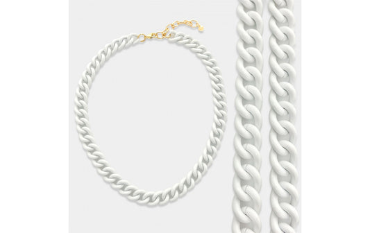 Enamel Curb Chain Necklace