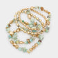 Stacked Golden Stone Bracelet Set