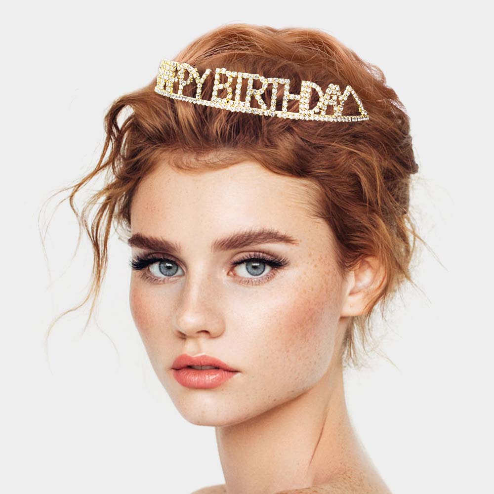 Happy Birthday Rhinestone Headband