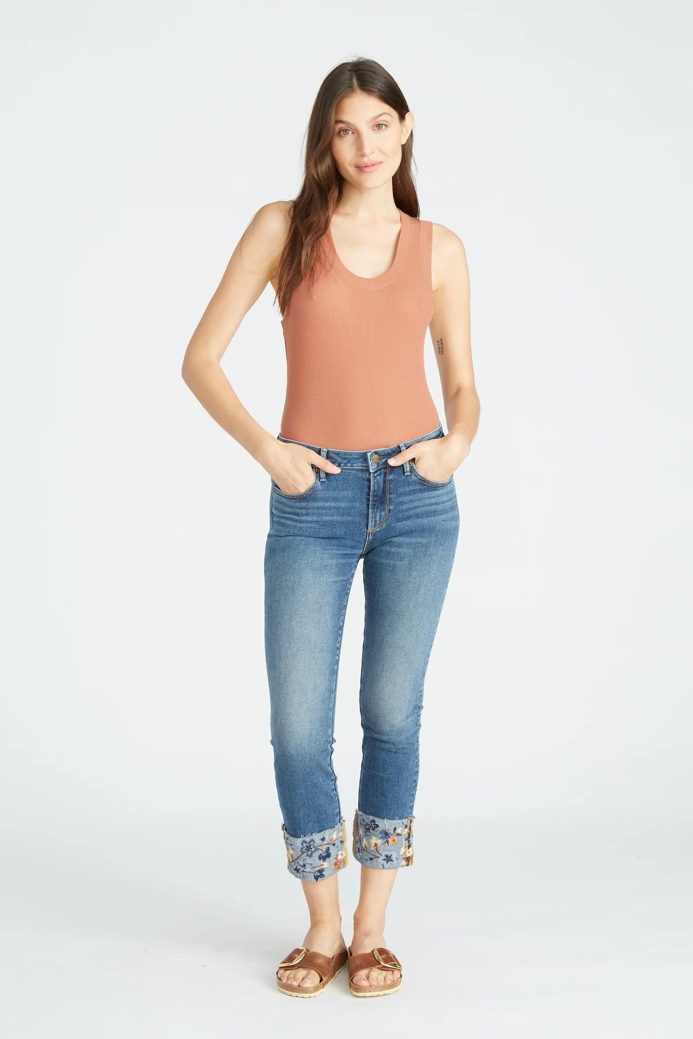 Driftwood Colette in Evening Floral Jeans