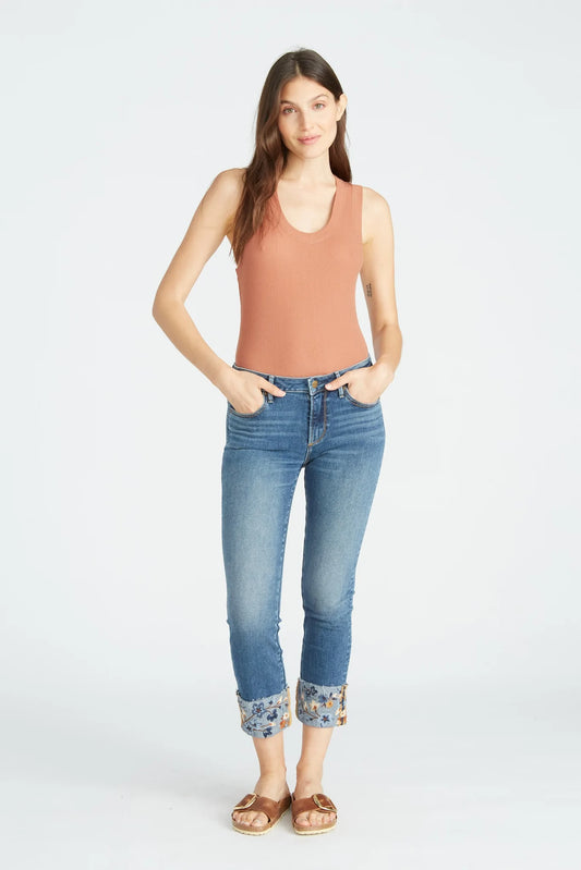 Driftwood Colette in Evening Floral Jeans