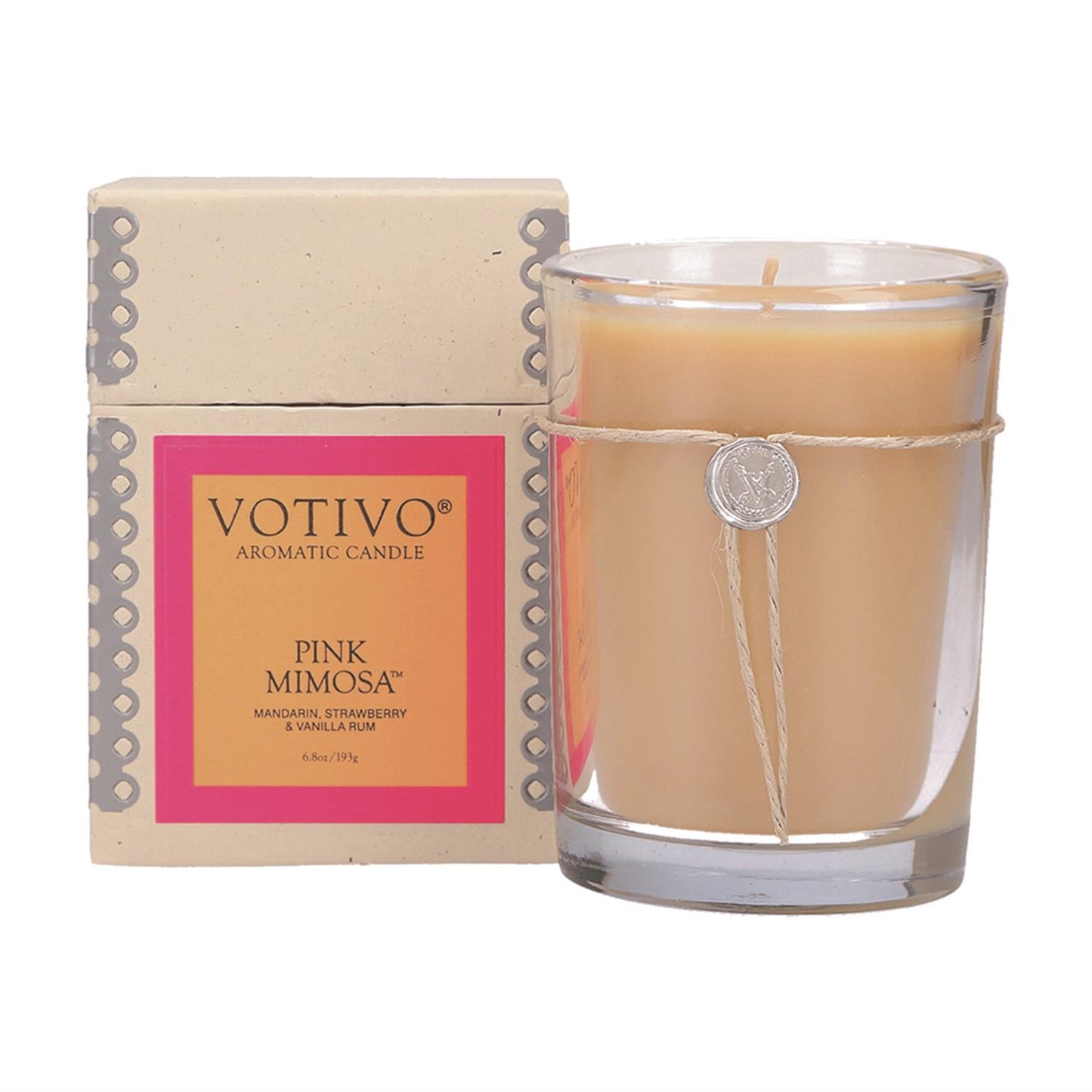Votivo Pink Mimosa Soy Candle