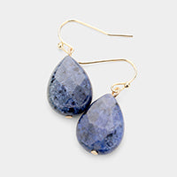 Beautiful Natural Stone Teardrop Earrings