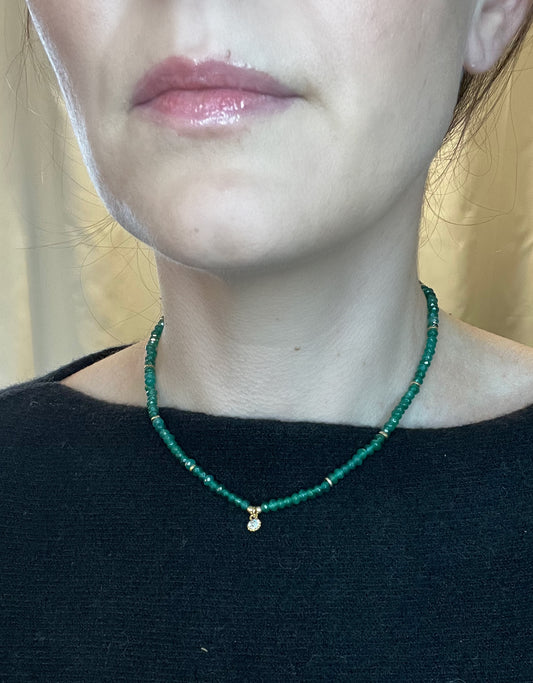 Delicate Kelly Green Necklace