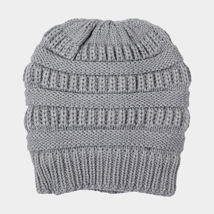 Cozy Fleece Lined Cable Knit Hat