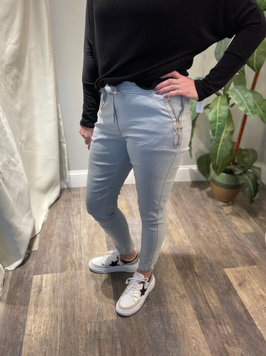 Tempo Paris Exposed Zipper Pants - MEDIUM