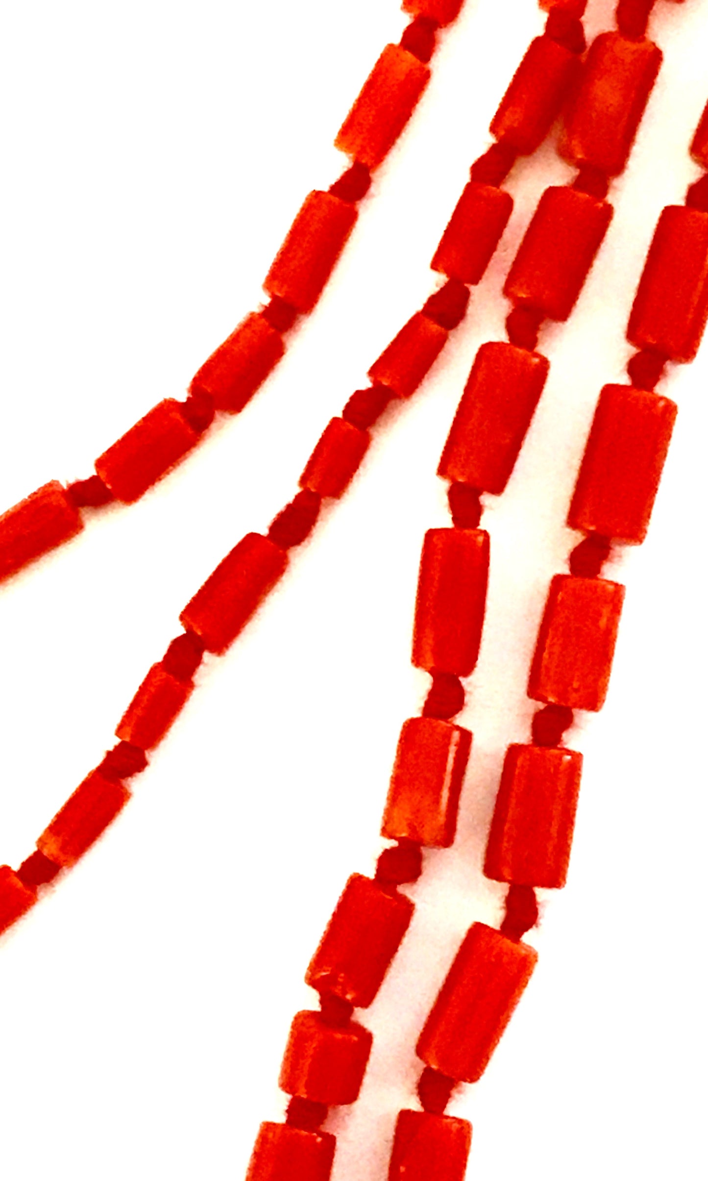 Long Delicate Coral Necklace