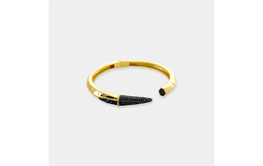 Mod CZ Hinged Cuff Bracelet