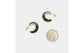 Enamel and Gold Plate Hoop Earrings