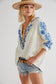 Free People Lagos Embroidered Hoodie Top