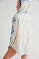 Free People Lagos Embroidered Hoodie Top