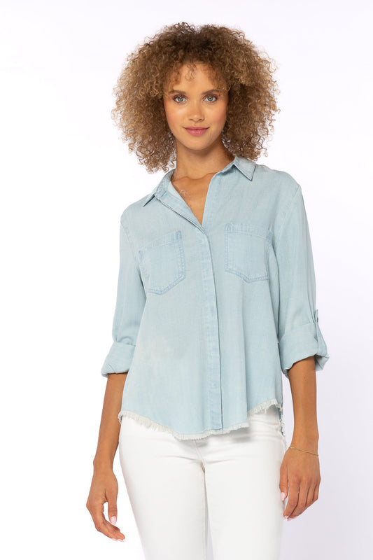 Velvet Heart Eco Frayed Tencel Top