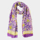 Bordered Floral Printed Oblong Scarf
