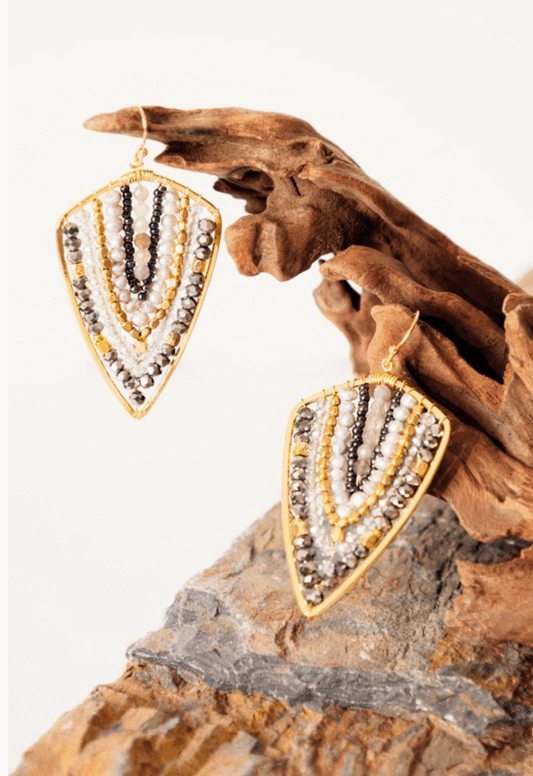 Beaded Beauty Teardrop Earrings