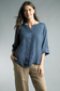 Tempo Paris Relaxed V Neck Linen Top