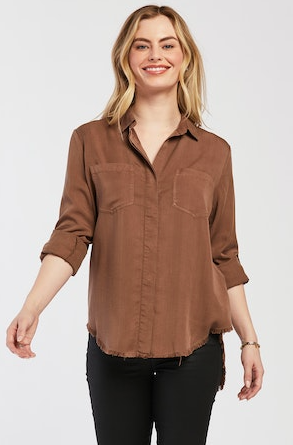 Velvet Heart Eco Frayed Tencel Top