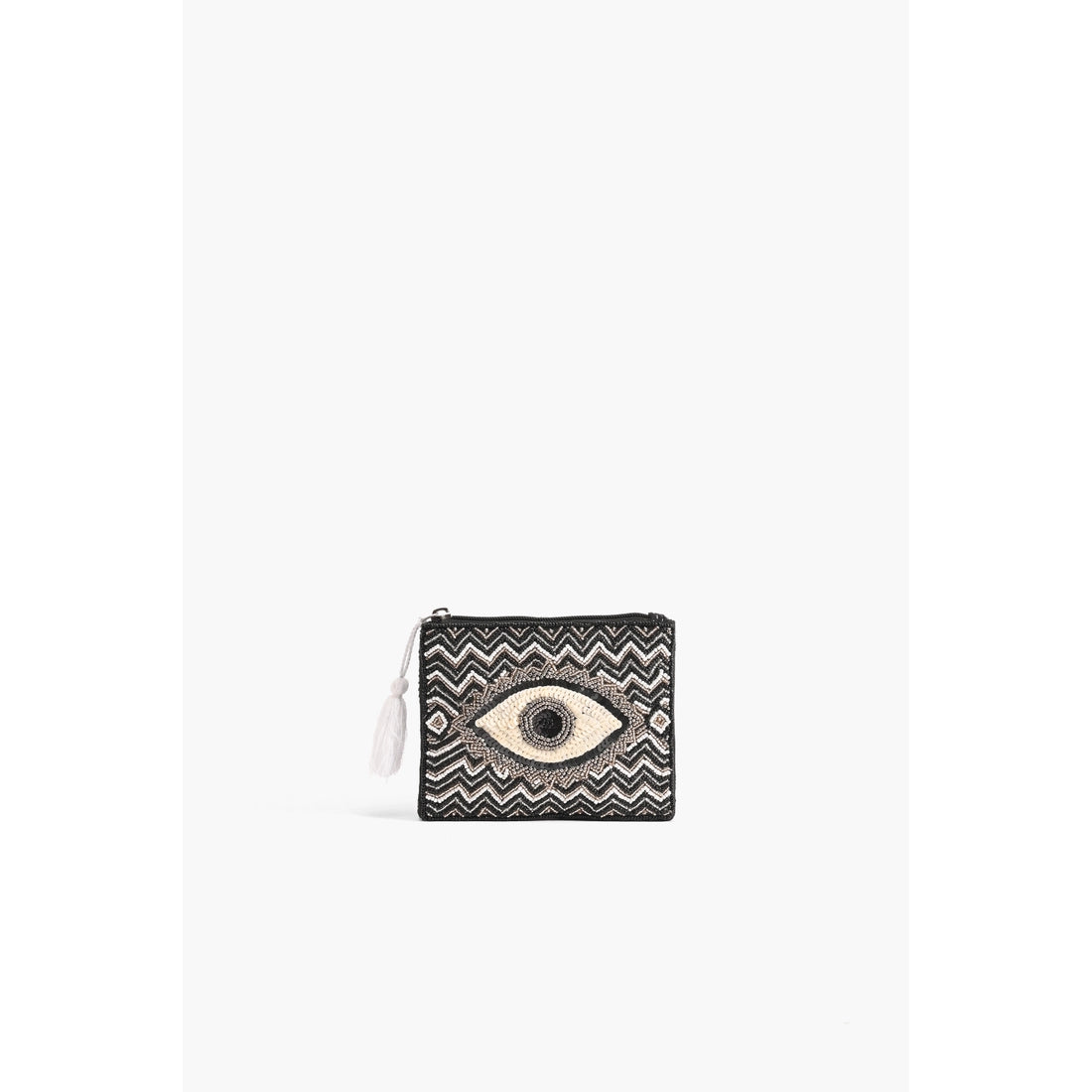 America & Beyond Embellished Evil Eye Coin Bag