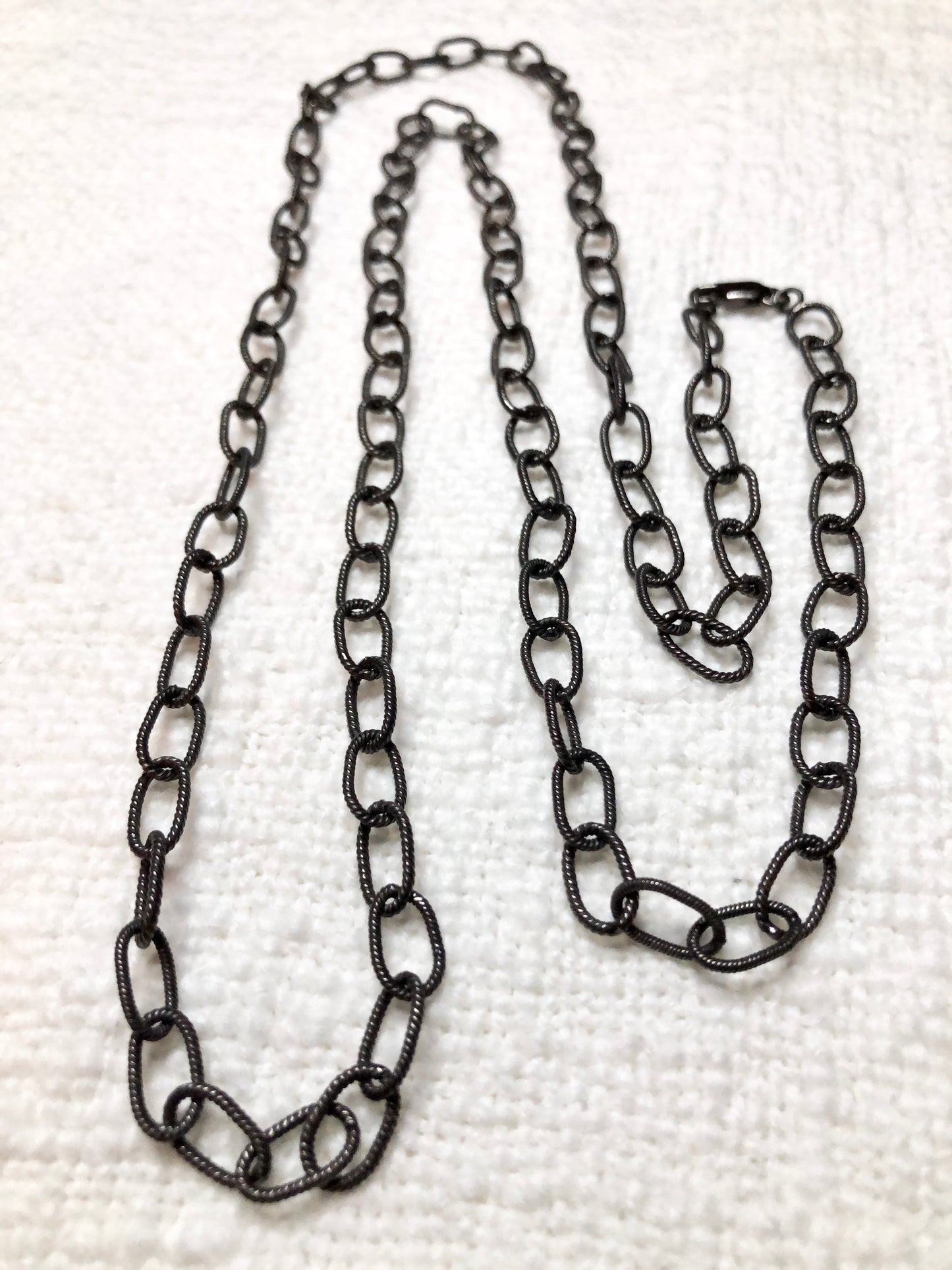 Oxidized Sterling Link Chain