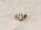 Semiprecious 3-Stone Adjustable Ring in Sterling Silver