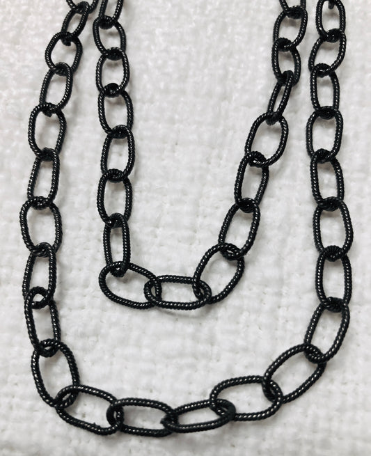 Oxidized Sterling Link Chain