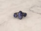 Semiprecious 3-Stone Adjustable Ring in Sterling Silver